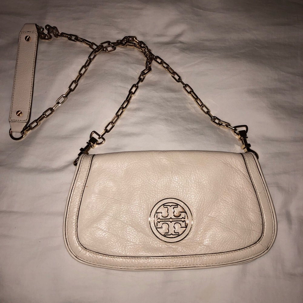 Tory Burch gold chain crossbody bag